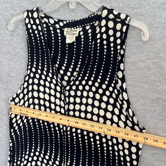 Vintage Gauze Rayon Tunic Womens Large Boho Hippie Sleeveless Button Up Vest - Picture 10 of 13